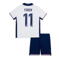 Billiga England Phil Foden #11 Barnkläder Hemma fotbollskläder till baby EM 2024 Kortärmad (+ Korta byxor)